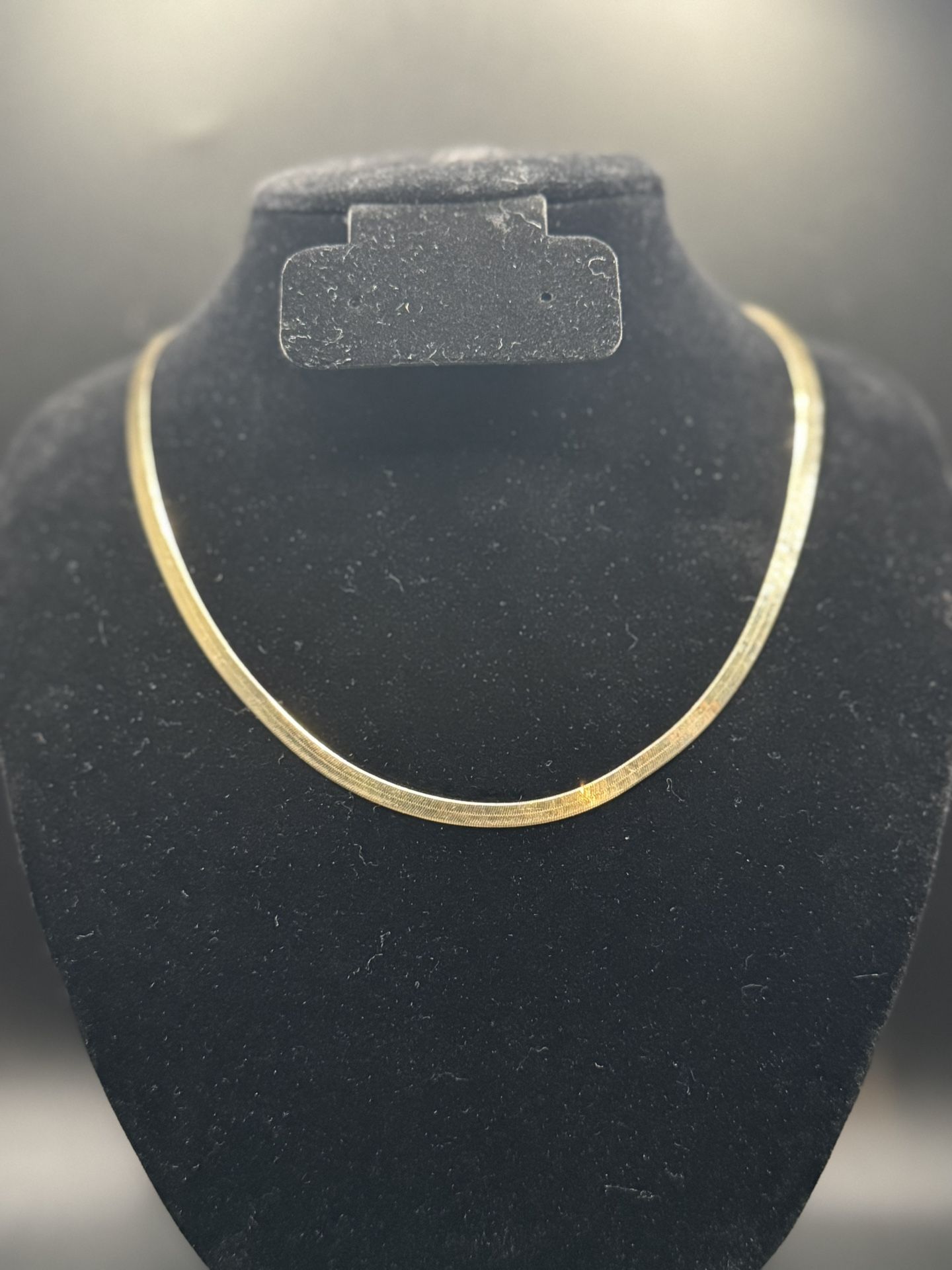 10k Gold Herringbone Necklace 