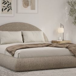 King size soft frame bed/headboard