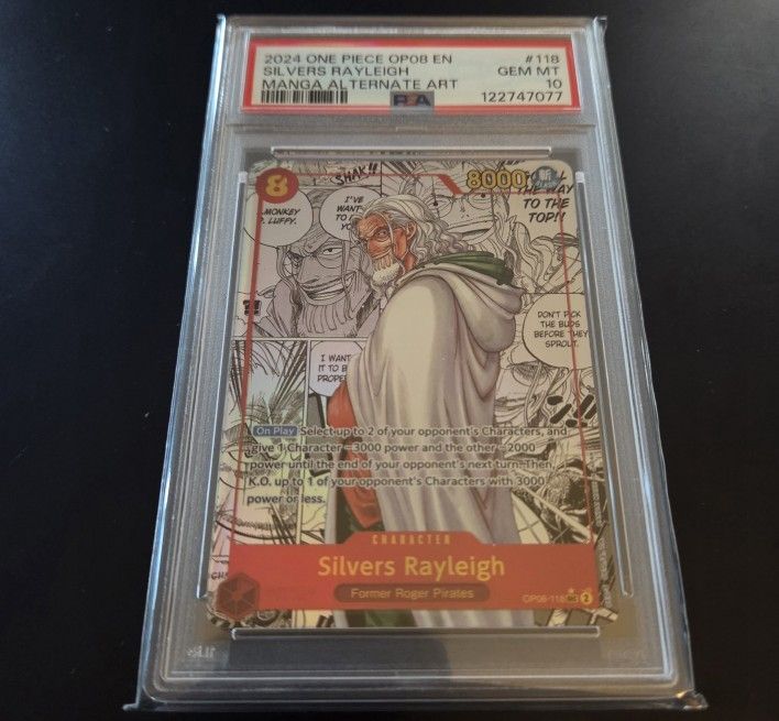 One Piece Silvers Rayleigh Manga Psa 10 English