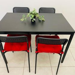 IKEA SANDSBERG TABLE AND 4 CHAIRS