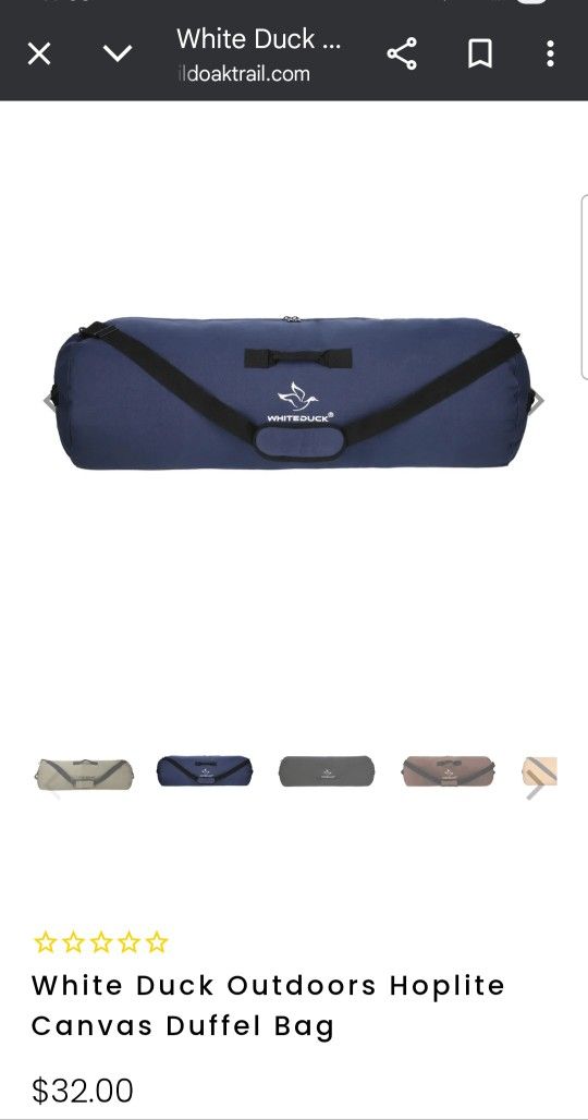 White Duck Duffle Bag Softball Bag Sports Bag Large Capacity camping Luggage Bag Navy Blue