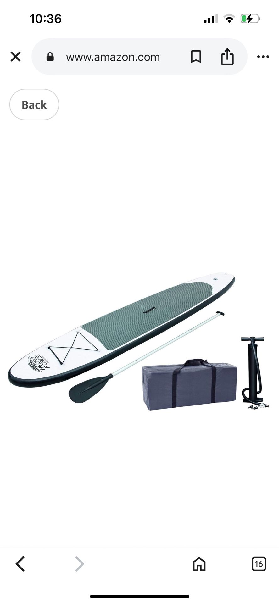 10ft Hydro Force Bestway Inflatable Paddle Board | 220lb Weight Limit