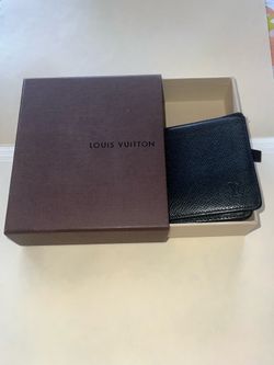 Mens LV Leather Wallet Black