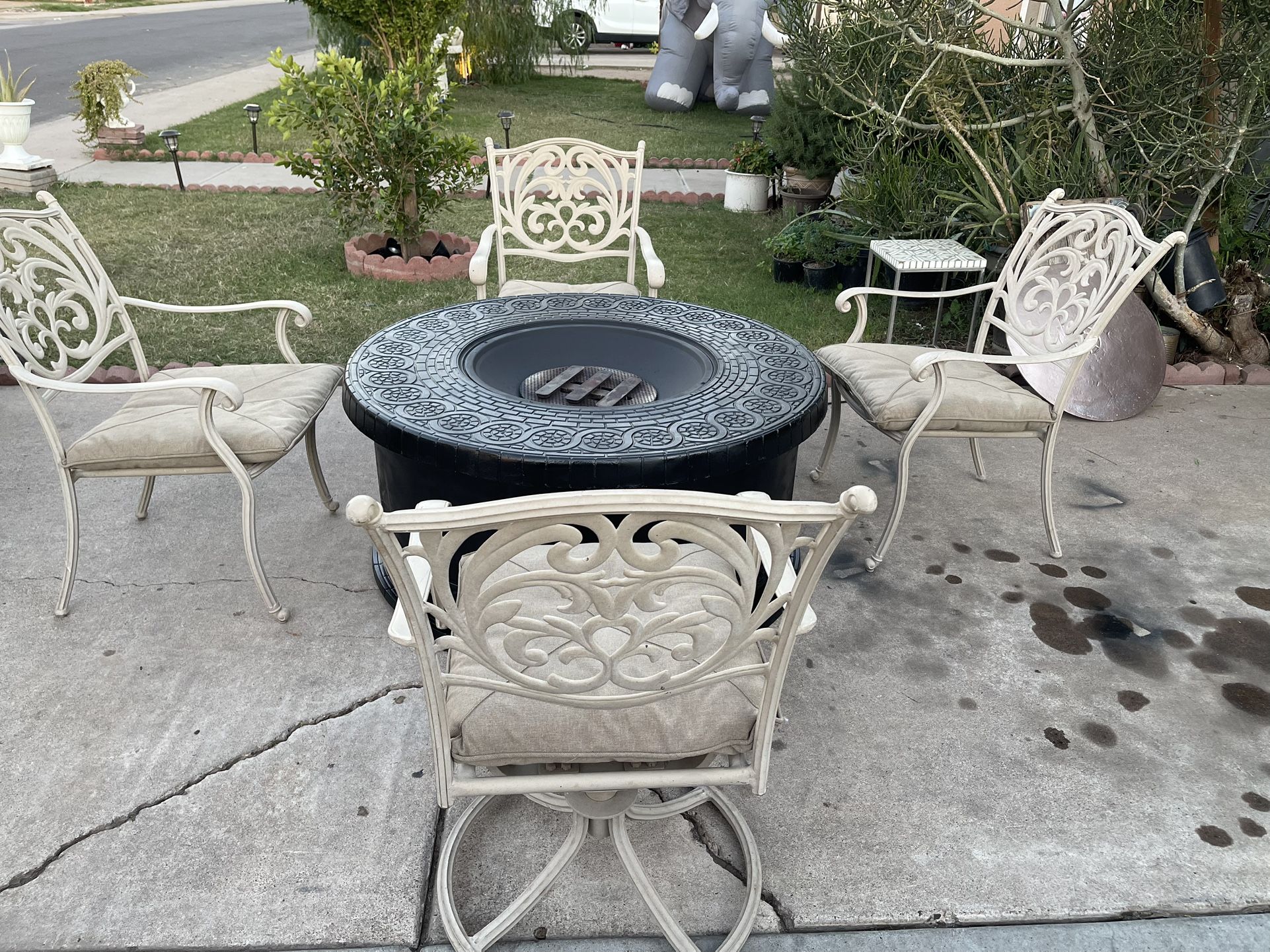Fire Pit Patio Furniture 5p