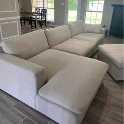 Cream 5 Piece Modular Sectional- Great Price NEED GONE 