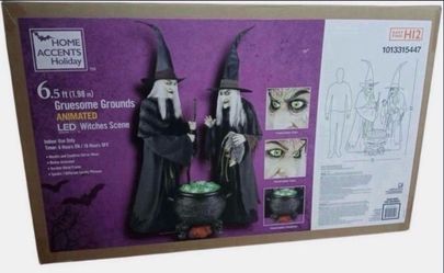 Home Depot Halloween Witches animatronic