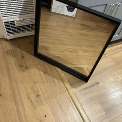Square Mirror Black Trim