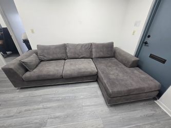 Gray Microfiber Sectional Sofa- Delivery included in Miami.