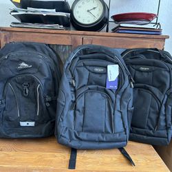 3 Black Laptop Backpacks Daypack