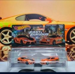 Hot Wheels Toyota Supra and GR Supra 2021 Fast and Furious 2 Pack set 1/64