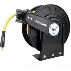 Husky 3/8 in. x 50 ft. Open Face Hybrid Hose Reel with Hose