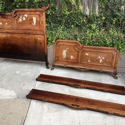 Antique Hand Crafted Gabriel Viardot French Asian Oriental Bed Frame 1(contact info removed)