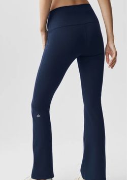 Alo navy blue flared leggings