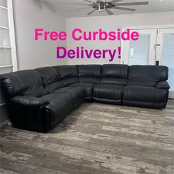 Free Curbside Delivery! Sectional Couch Sofa With Recliners