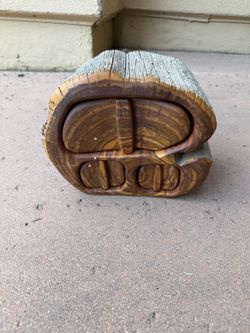 Hand-crafted wood item holder