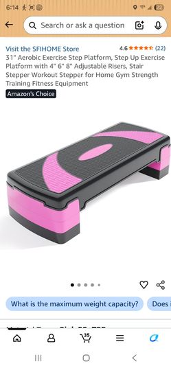 Pink 31" Aerobic Stepper