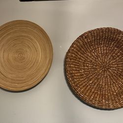 Large Plate Rattan And Bamboo Plate ($20 Each ) 