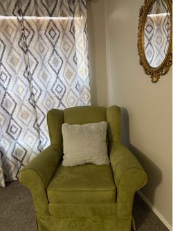 Suede Green swivel chair