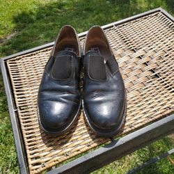 Black leather slip on Dress shoes