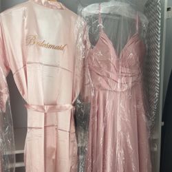 Blush Pink Bridesmaid Dress Size 18