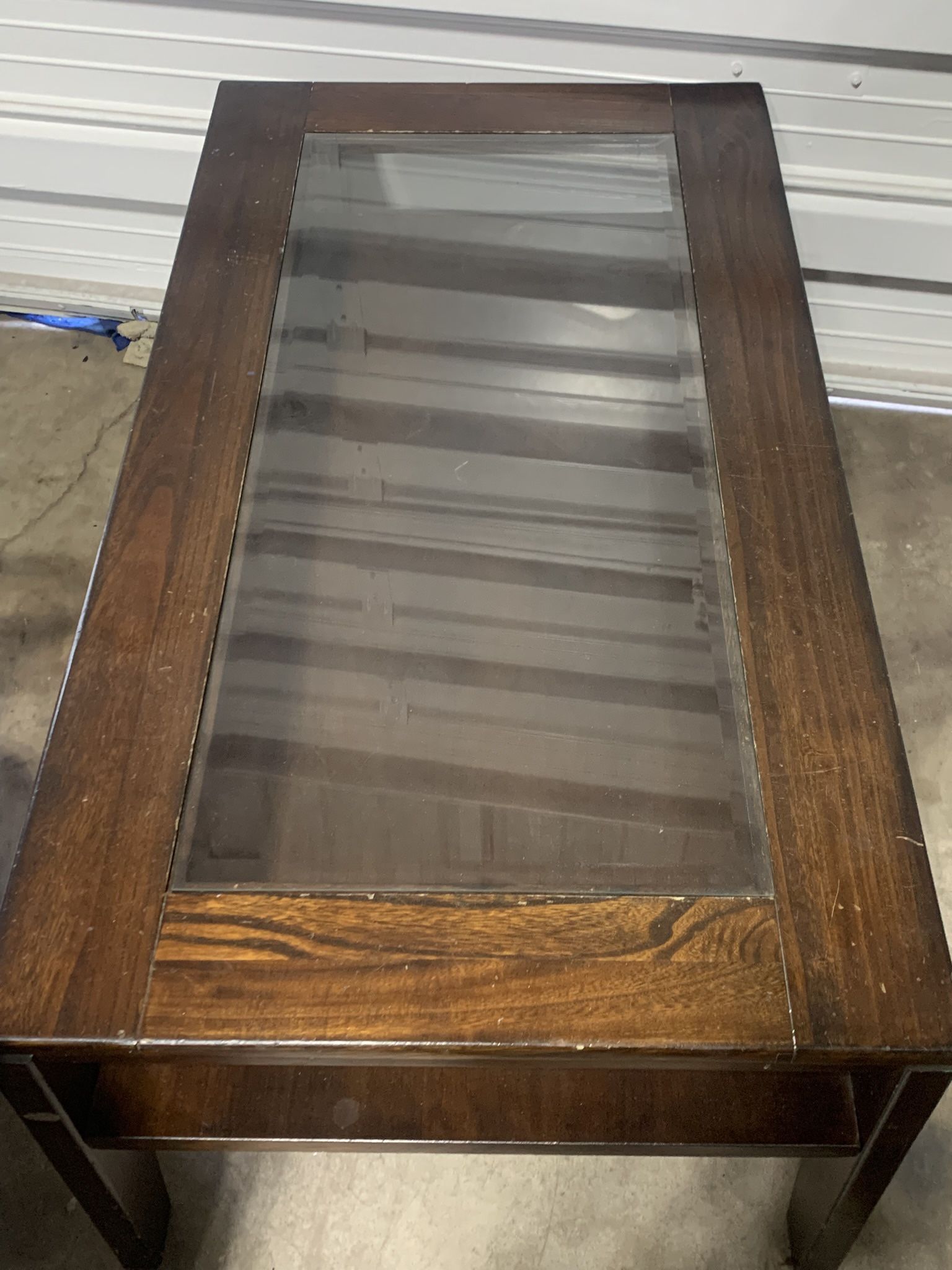 Beautiful Nice Wooden And Glass Coffee Table