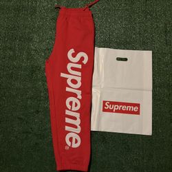Supreme Red Sweatpants Size Small