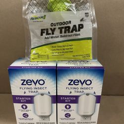 Zevo Flying Insect Trap-2 Pack Starter Kit 