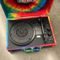 Portable Rechargeable Record Player Suit Case