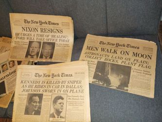 Original newspapers from historical events