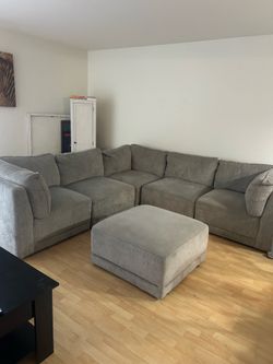 Gray sectional couch
