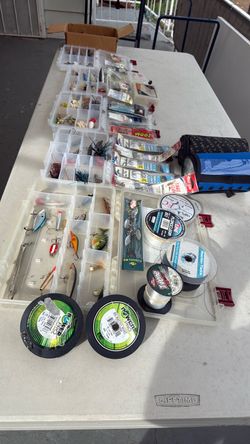 Large Fishing Tackle Lot with Lures and Hooks