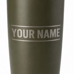 Personalized Engraved Stainless Steel Tumbler with Lid – Custom Name – 20 Oz