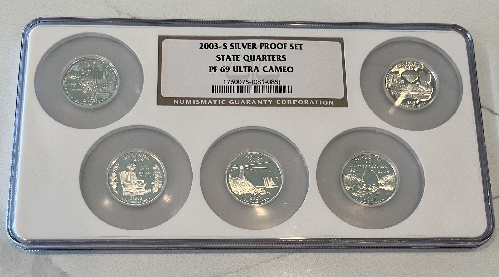 2003 S - Proof 69 - 90% Silver State Quarters