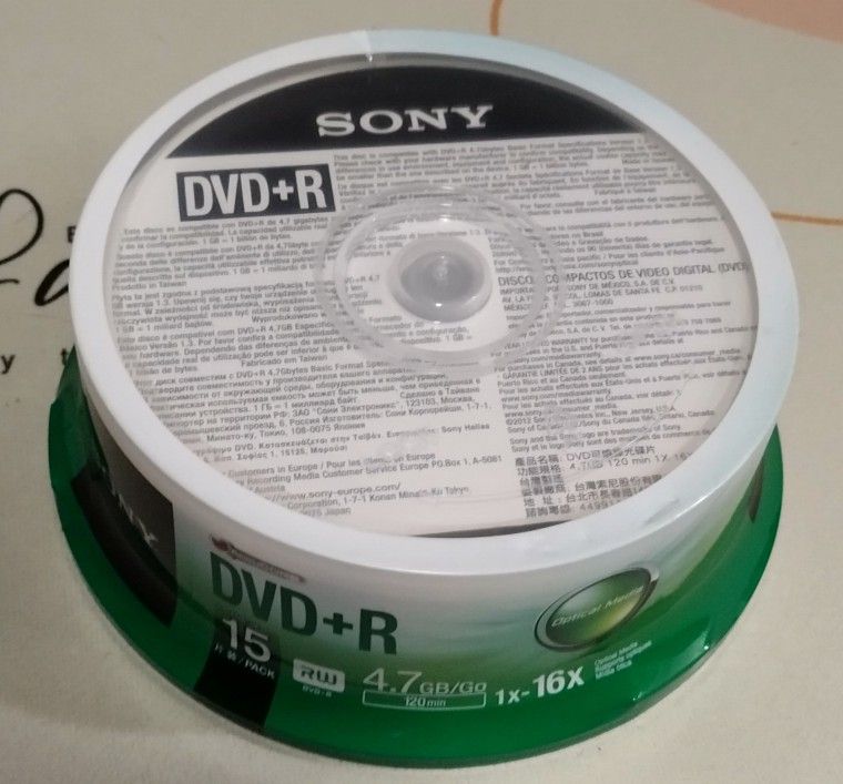 Sony DVD-R 4.7 GB 15 Pack Cds