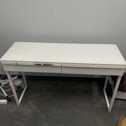 Glass Top Make-up Table With Drawers