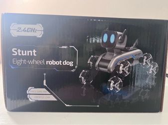 Juguetes de Perro Robot Carro RC de Acrobacias para Niños y Adultos, Sensor de Gestos 8WD Carros de Control Remoto con Luz, Música, Robot de Control R