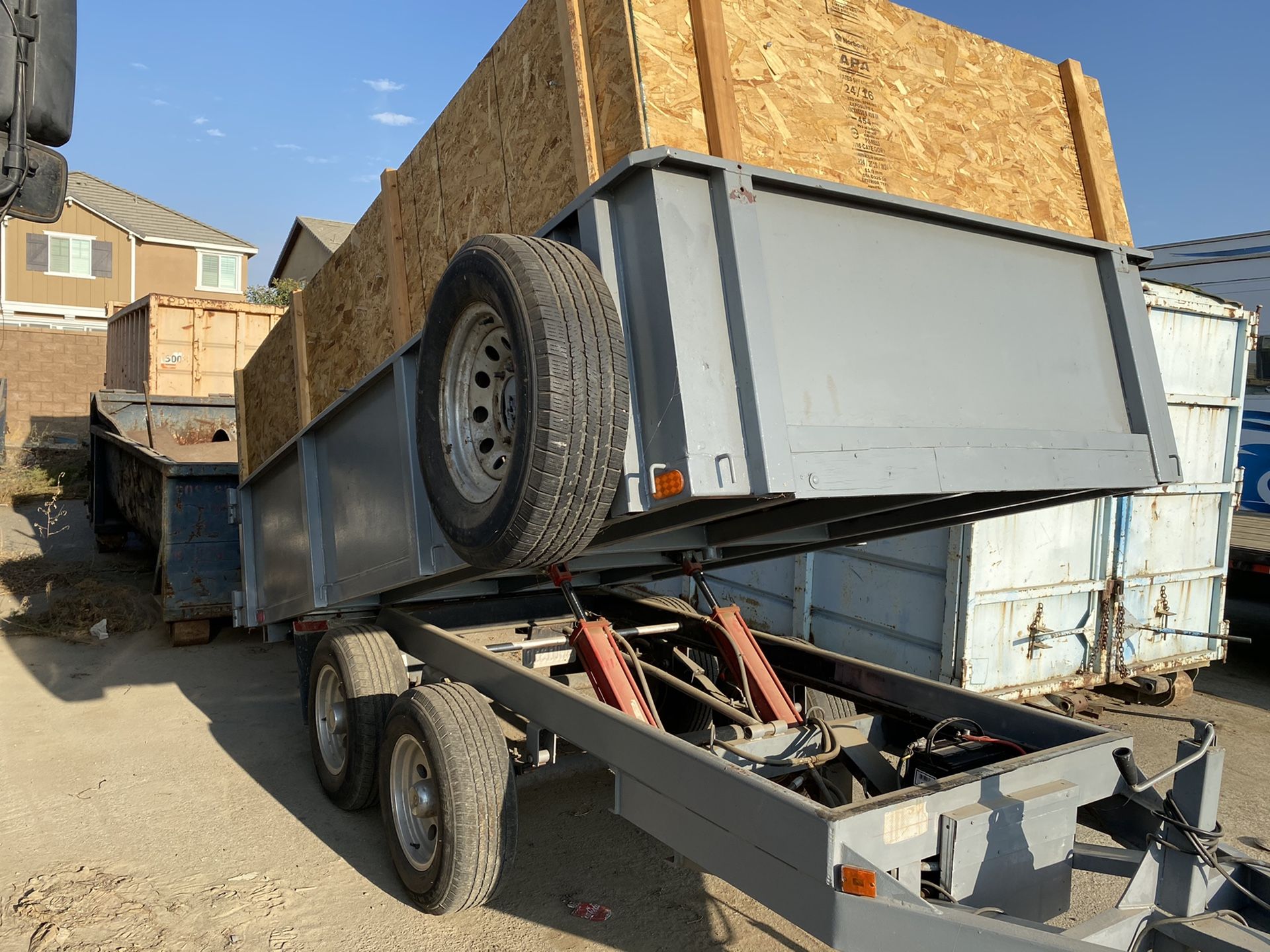 Dump trailer 14k lbs traila dompe