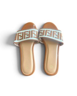 Fendi FF Logo Slide Sandals