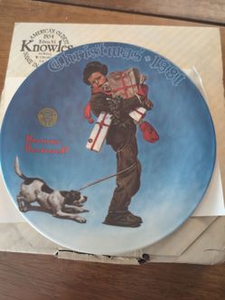 1981 wrapped up in Christmas plate