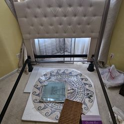 Queen headboard with frame