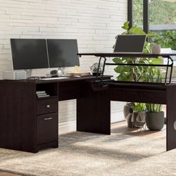 Executive L shaped Sit Stand Desk 