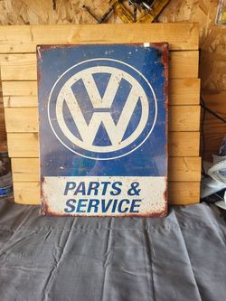 Vintage Reproduction VW Parts and Service 12"x16"