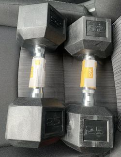 Brand new 25lb dumbells