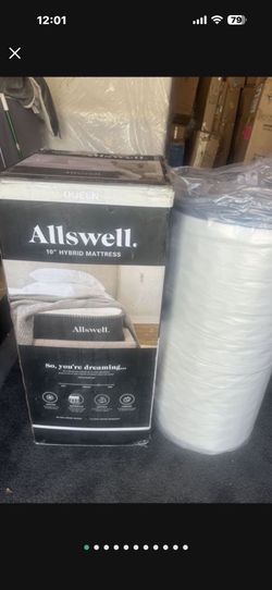 Full mattress Allswell 10" Hybrid with Gel Memory Foam, medium Cooling Gel Memory Foam Mattress  Ventilated brand new in box,store retail price $260 p