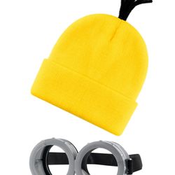 Minion Despicable Me Googles Beanie Costume 