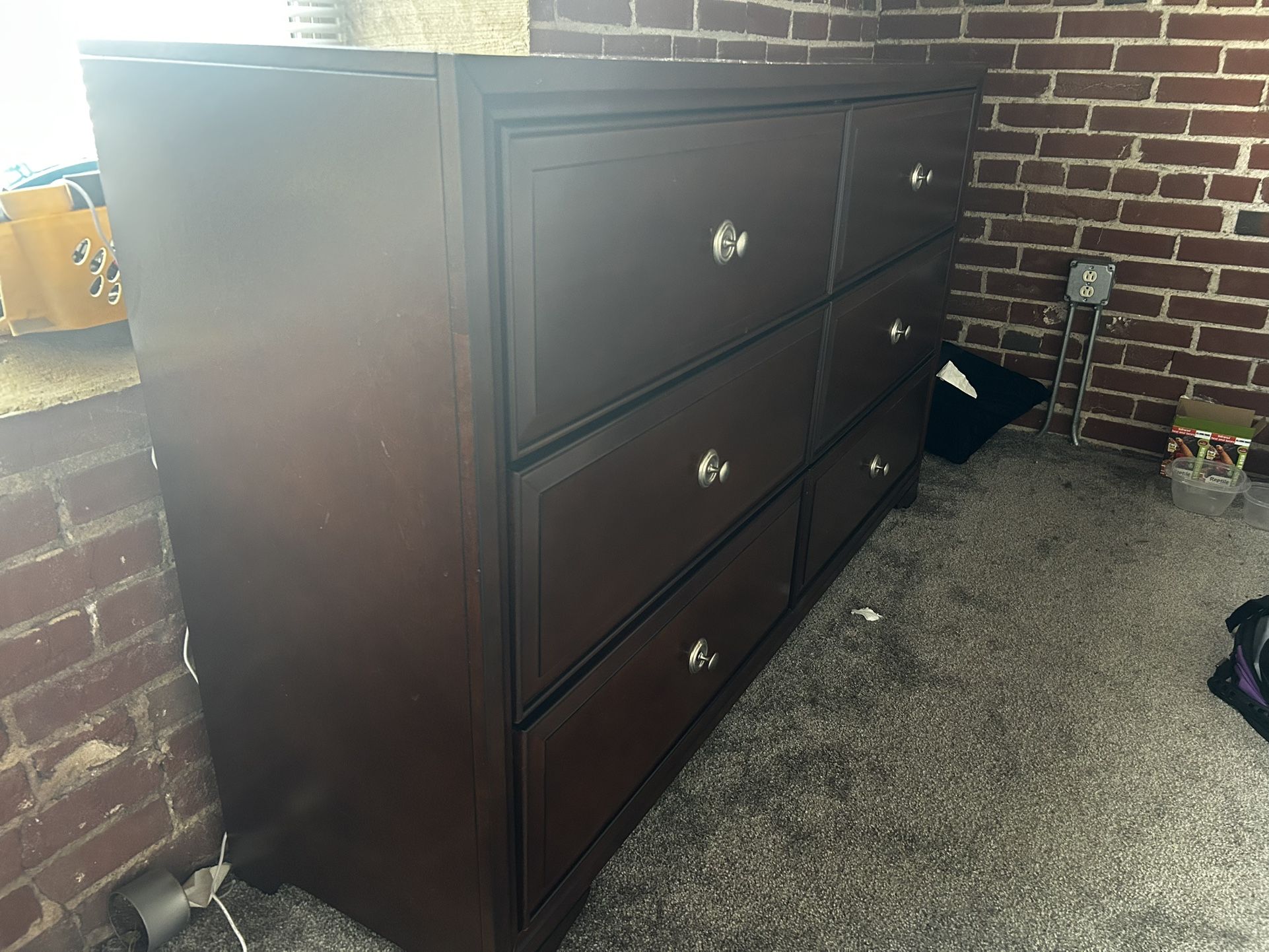 Brown Wooden Dresser