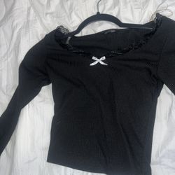 lace black long sleeve 