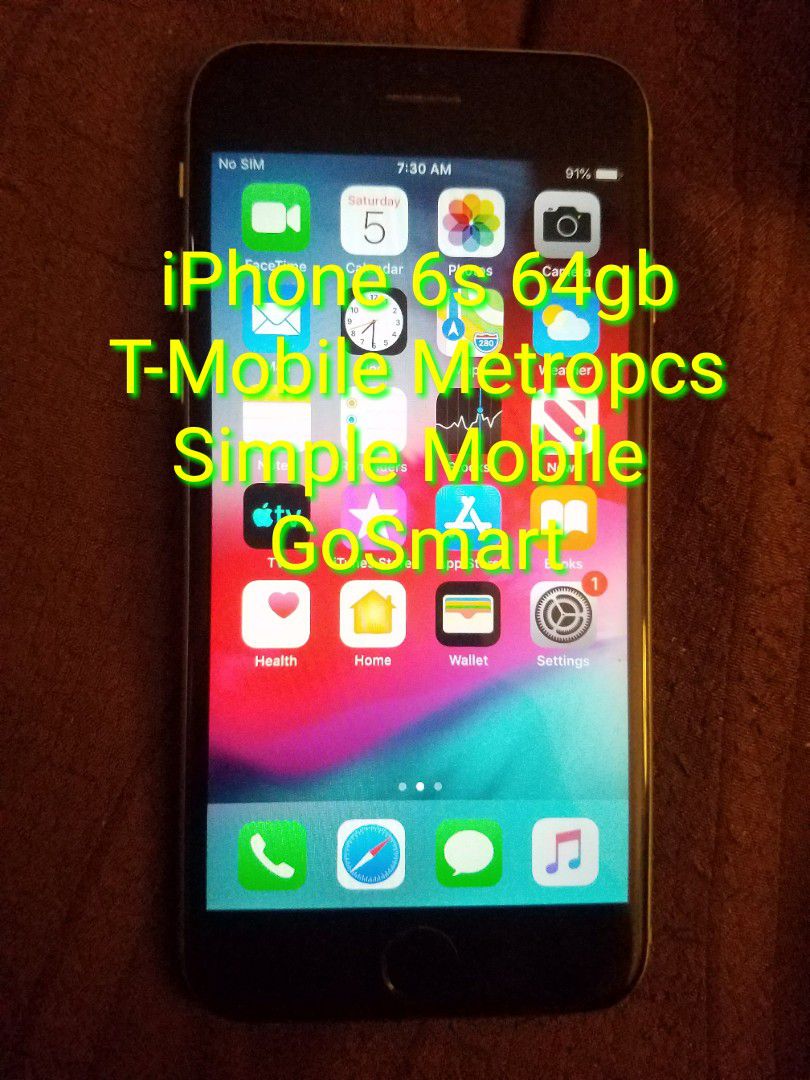 iPhone 6s 64gb T-Mobile Metropcs Simple Mobile Go Smart