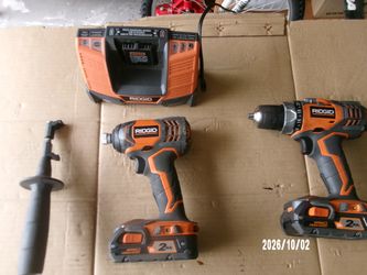 Ridgid Drill & Impact Driver 18v Kit