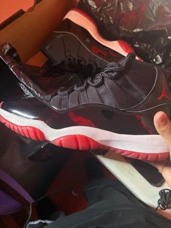 jordan 11s red white black